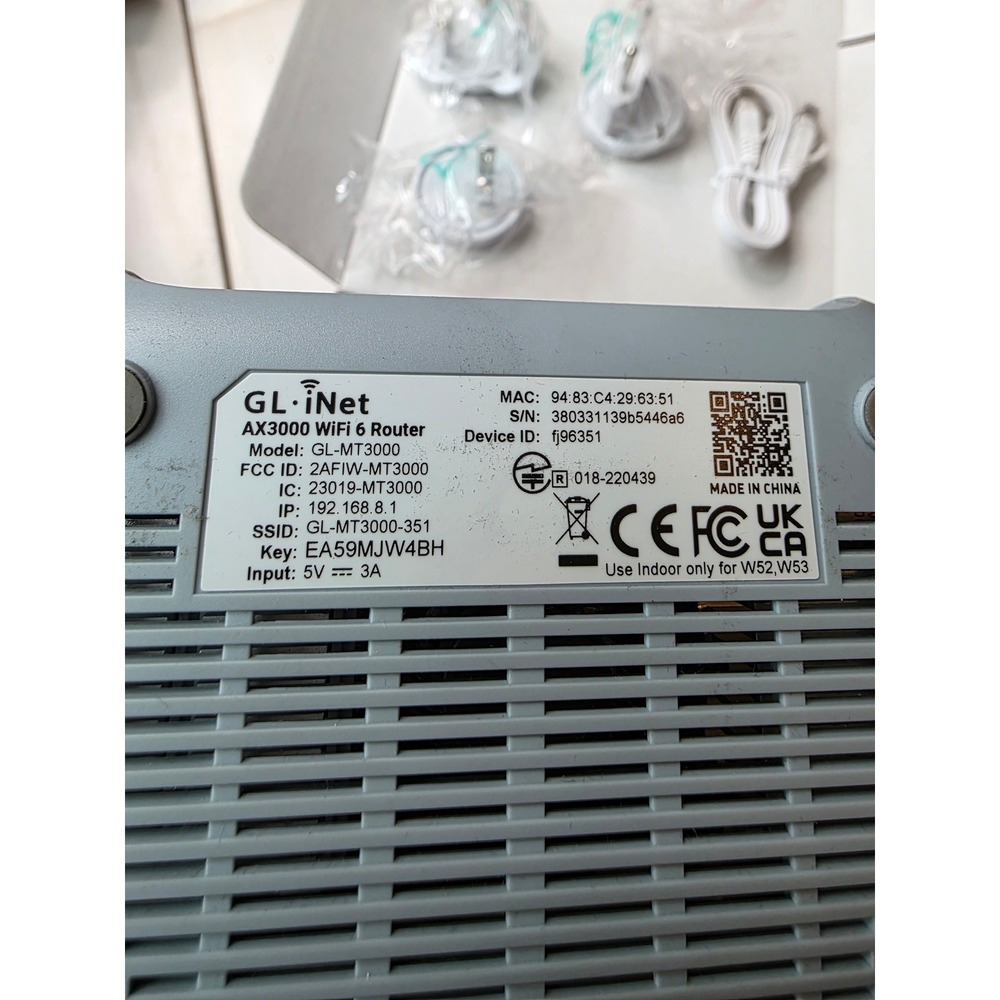 GL.iNet Beryl AX GL-MT3000 WiFi 6 Travel Router AX3000 VPN OpenWrt Pocket Router - Picture 5 of 12